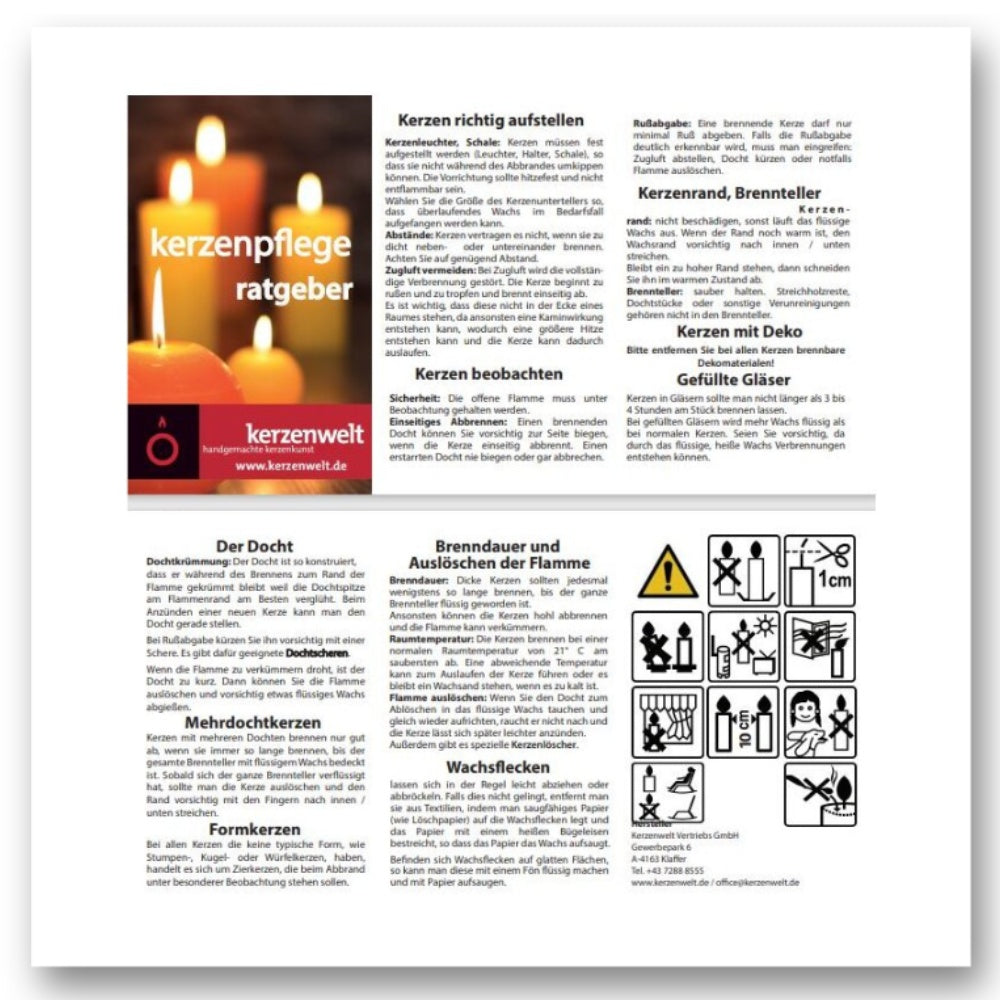 Rustik Kerzenset Bunt + GRATIS Kerzenteller