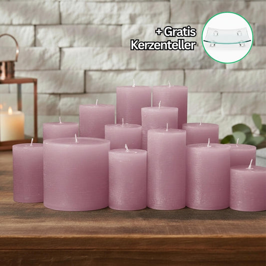 Rustik Kerzenset Altlrosa 4,5kg