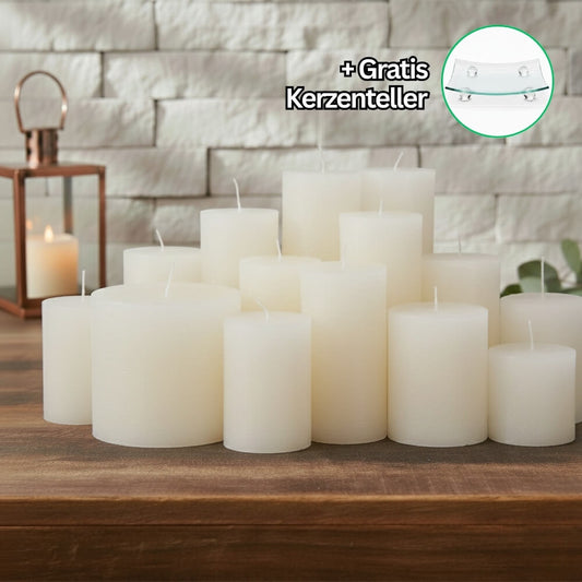 Rustik Kerzenset Elfenbein 4,5kg