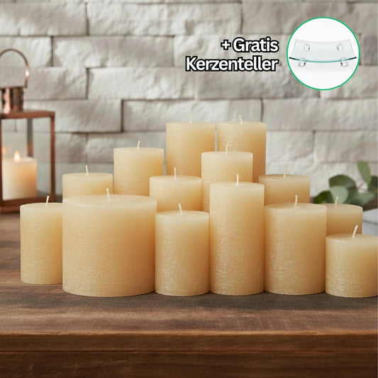 Rustik Kerzenset Hellgelb 4,5kg