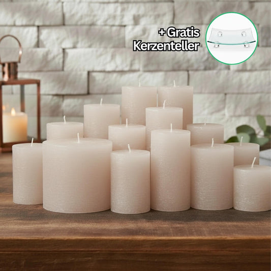 Rustik Kerzenset Natur 4,5kg