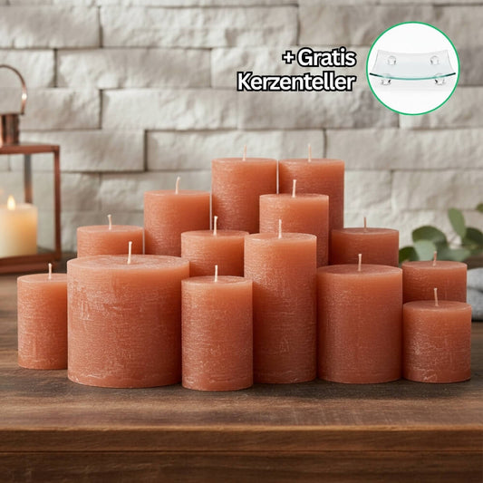 Rustik Kerzenset Terracotta 4,5kg