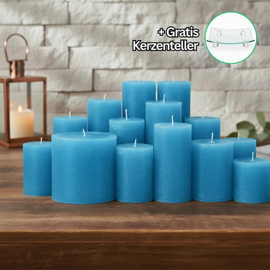 Rustik Kerzenset Türkis 4,5kg